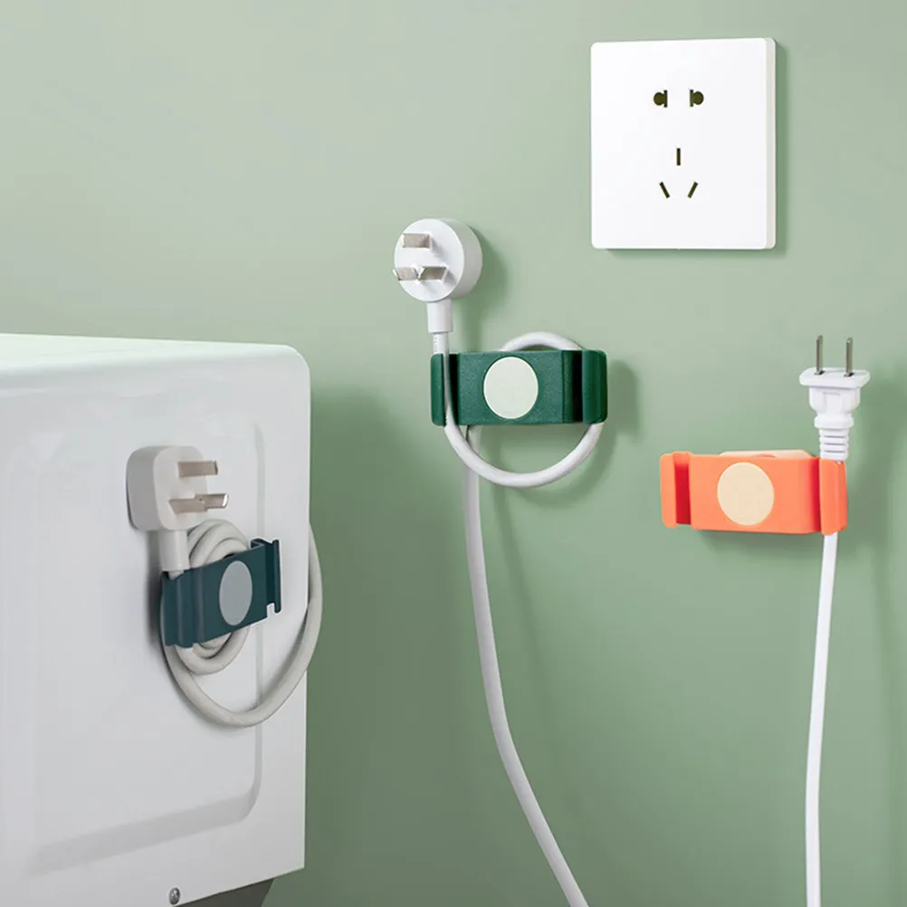 12Pcs Cable Management Organizer Cord Keeper Punch-Free Appliance Plug Holder Wall Storage for Kitchen Office Bathroom