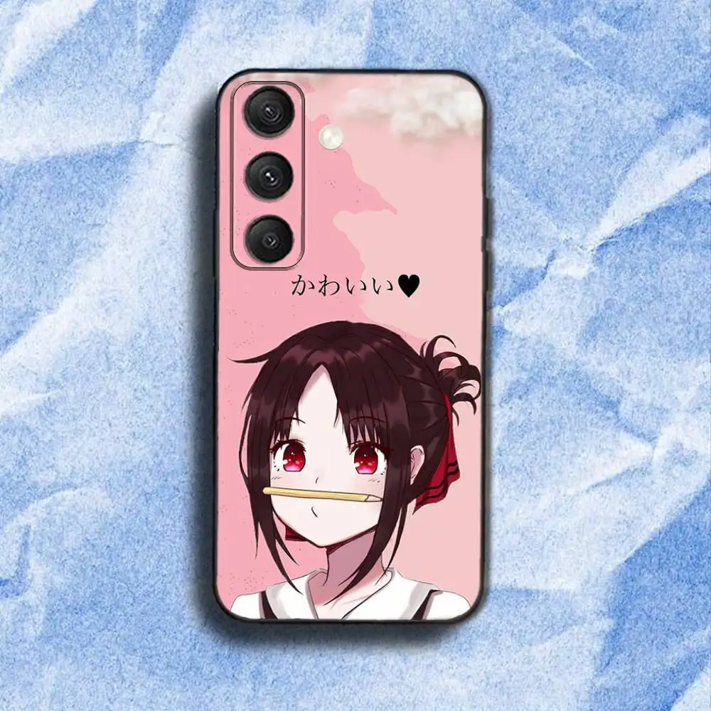 Custodia per telefono K-Kaguya-s Sama per Samsung S 25,24,23,22,30,21,10,9,Ultra,Plus,Lite,FE,4,5G Custodia morbida nera