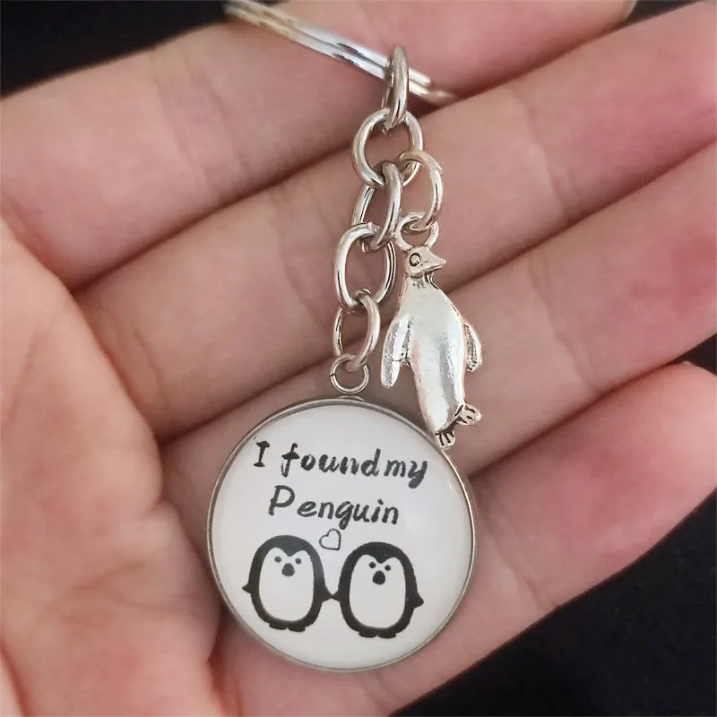 Unique Keychain Cute You Are My Penguin Keyring Pendant Lover Women Man Jewelry Accessories Gift