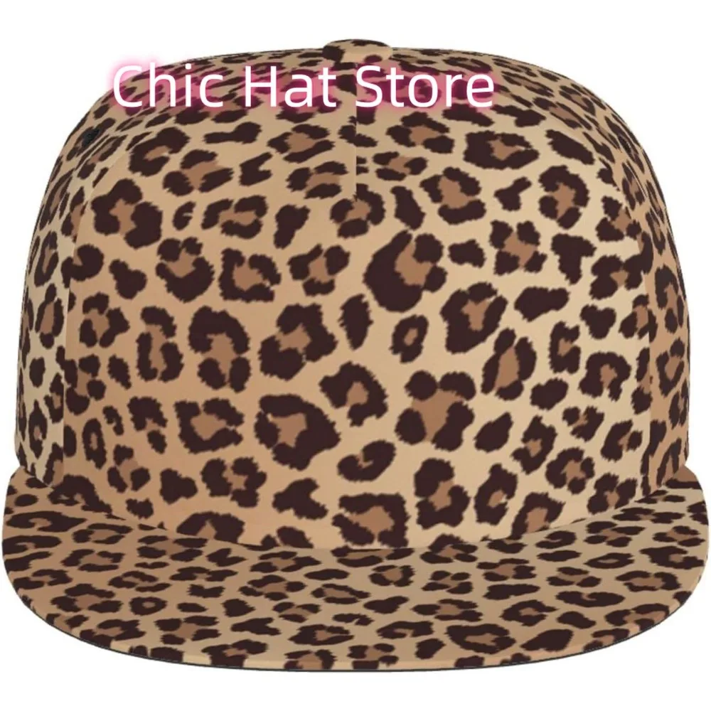Fashion Leopard Print Baseball Cap Adjustable Snapback Hat for Men Women Unisex Hip Hop Baseball Hats