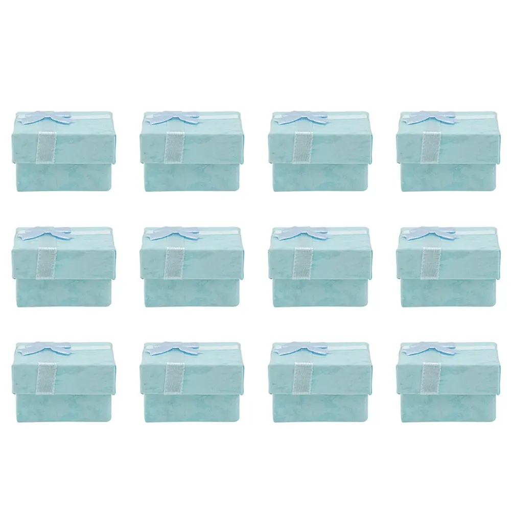 

12 Pcs Jewelry Box Durable Paper Necklace Packaging Case Storage For Earrings Brooch Hair Clip Gift Women Girls Jewelry Storage
