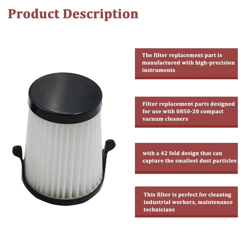 استبدال 49-90-1950 ملحقات أجزاء فلتر HEPA للمكنسة الكهربائية الجافة اللاسلكية 0850-20 (2 قطعة)