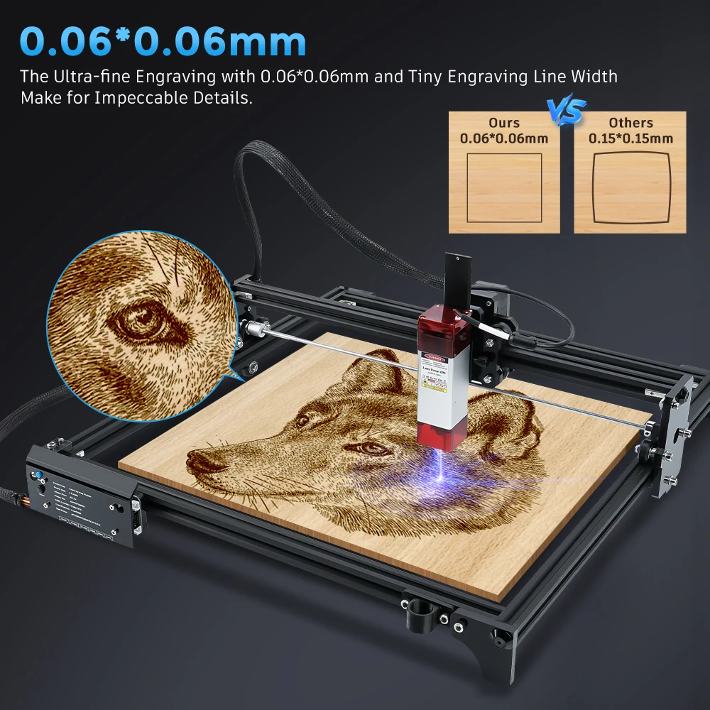 Laser Engraver Air assist 10w Laser Cutter Cutting Machine Wood Router with 32-bit Controller LaserGRBL(LightBurn)