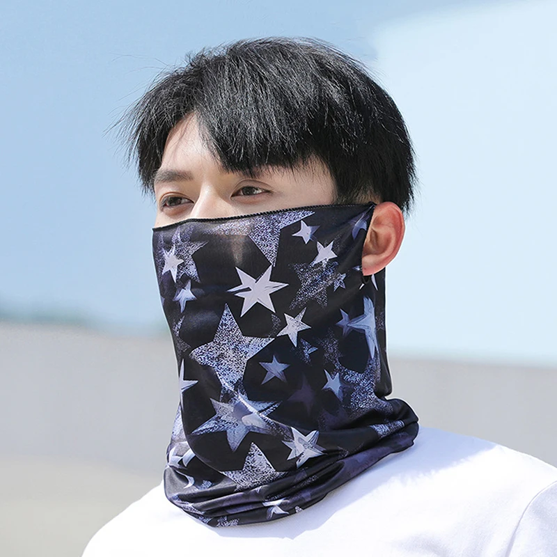 Fashion Punk Sunscreen Mask For Men Women Summer Face Neck UV Protection Ear Scarf Hip Hop Outdoor Sports Cycling Bandana Scarfs