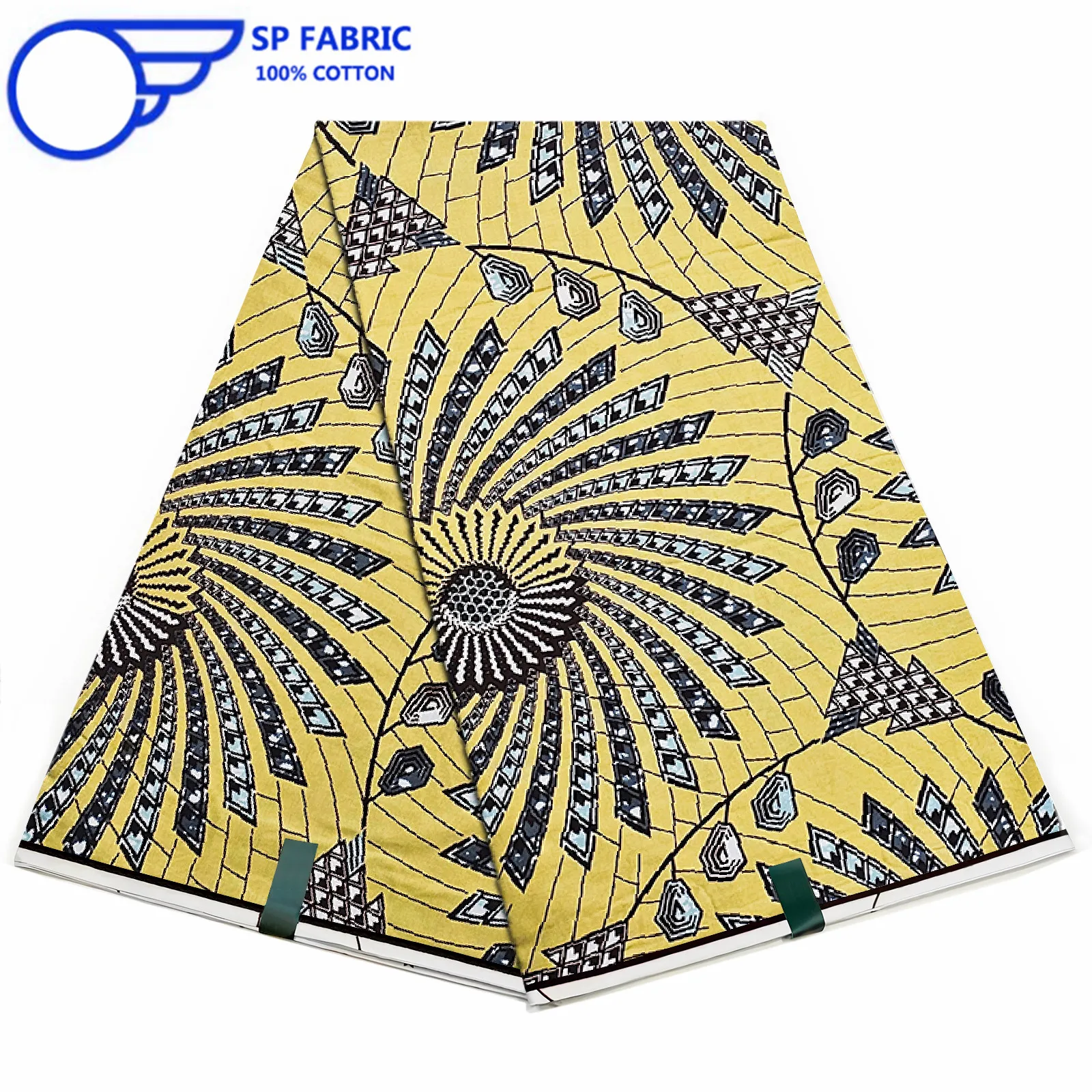

100% Original Super Ankara Wax Print Cotton Fabric From Holland 6 Yards Real Soft Dutch African Batik Cloth For Sewing LSP-31