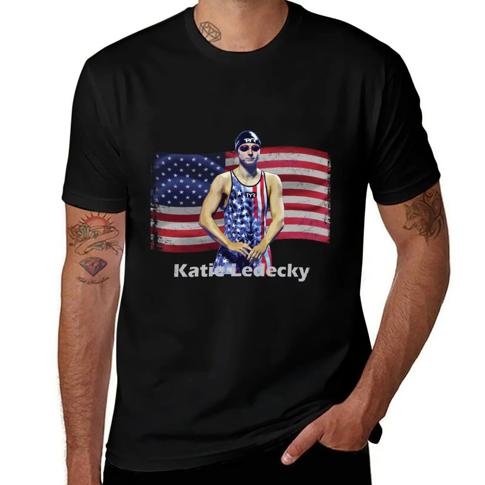 

T-Shirt team shirts quality USA high t luxury Ledecky shirts Katie t swimming man funny brand man