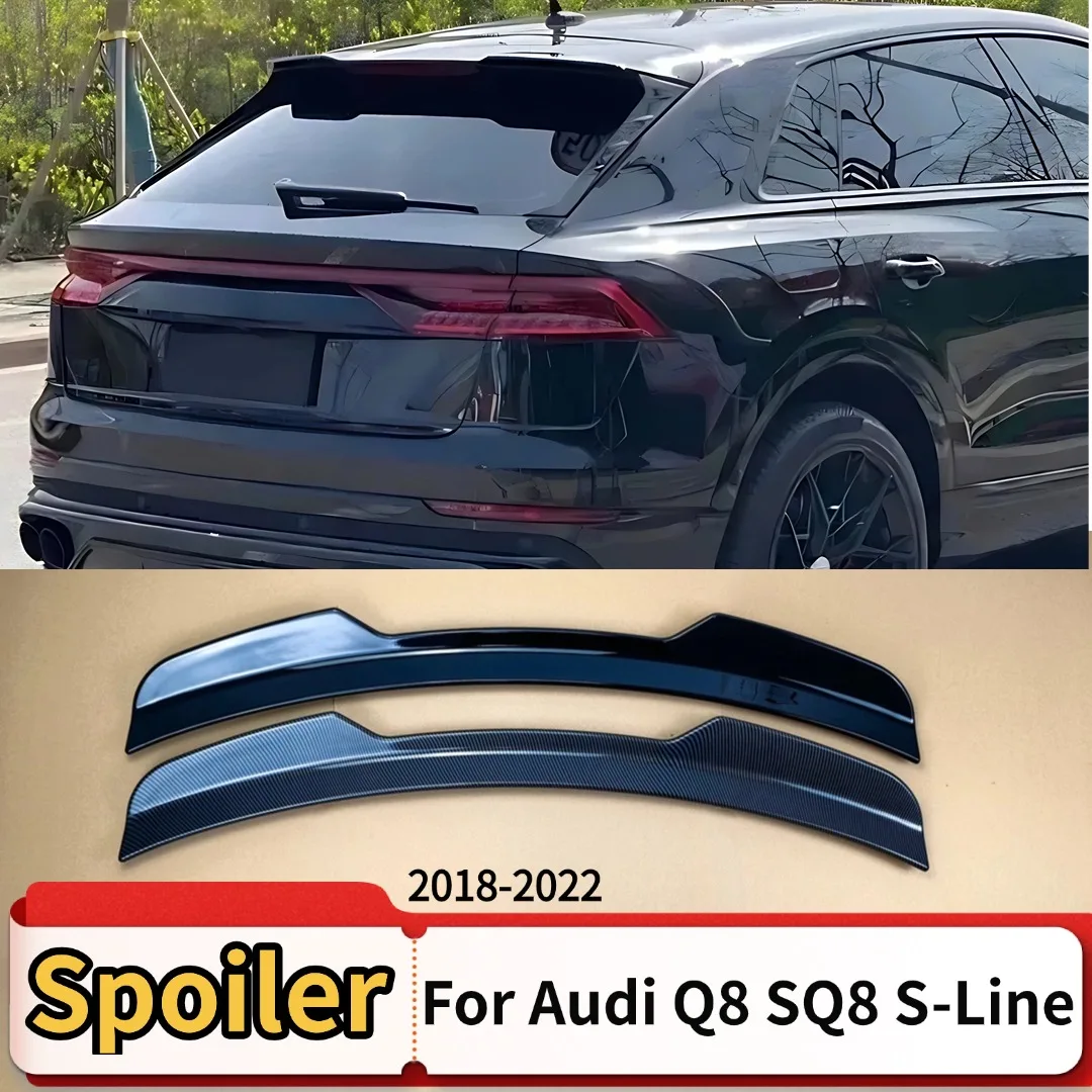 

Задний спойлер на крышу, крыло, багажник, губа, дефлектор воздушной дамбы, тюнинговый комплект кузова для Audi Q8 SQ8 S-Line DF Style глянцевый черный цвет 2018-2022 гг.