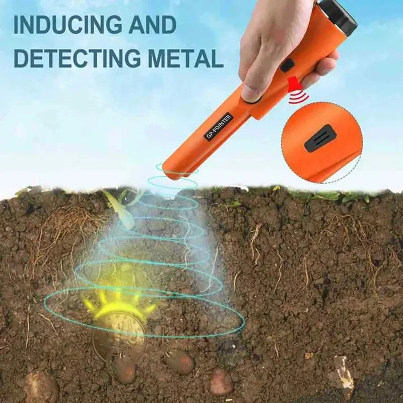 Waterproof Underground Treasure Hunter Handheld Metal Detector High Precision Positioning Rod Digging Kit for Gem Metal Detectin