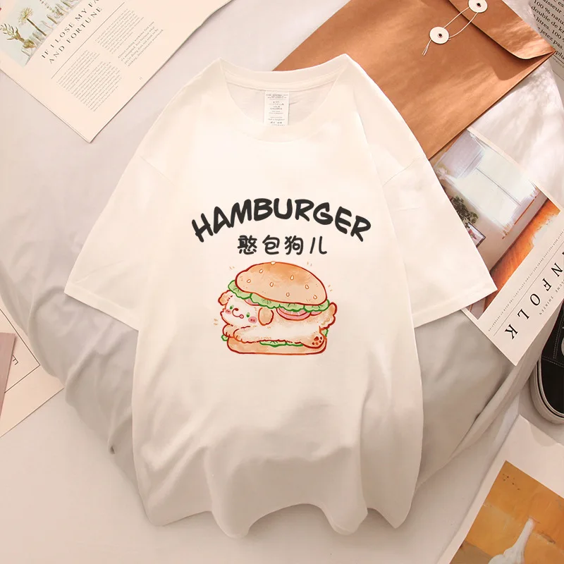 البلوز قميص Kawaii Harajuku الملابس لطيف الجرافيك تي شيرت مطبوع الملابس النسائية الفتيات الشارع ارتداء الإناث بلايز الكرتون الزي