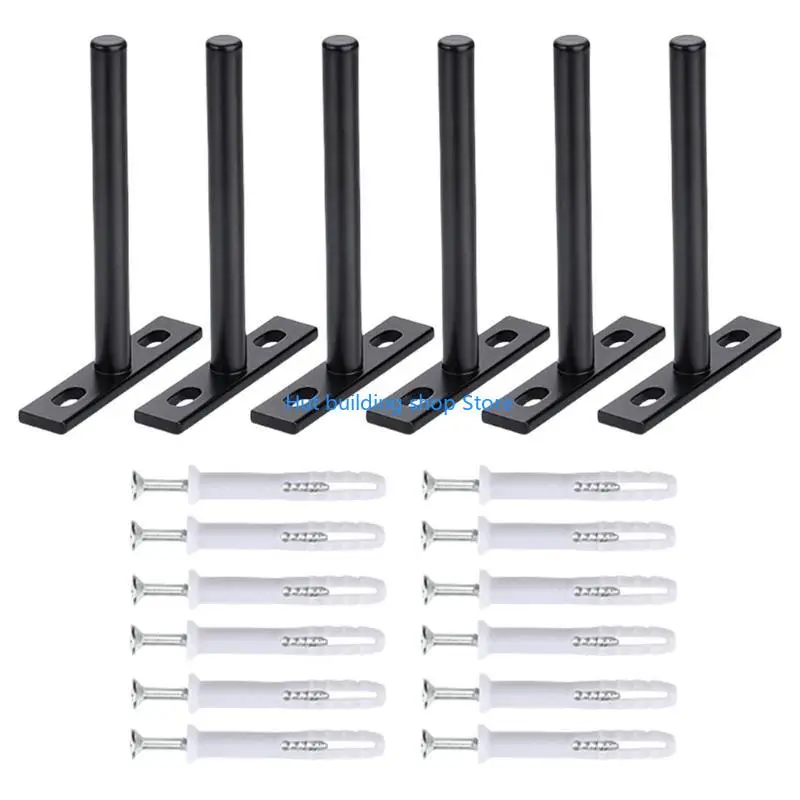 T21C 4/6/8pcs Steel Concealed Shelf Brackets Wall Mounted Concealed Shelf Supports Upgrades for Creating Storage Space