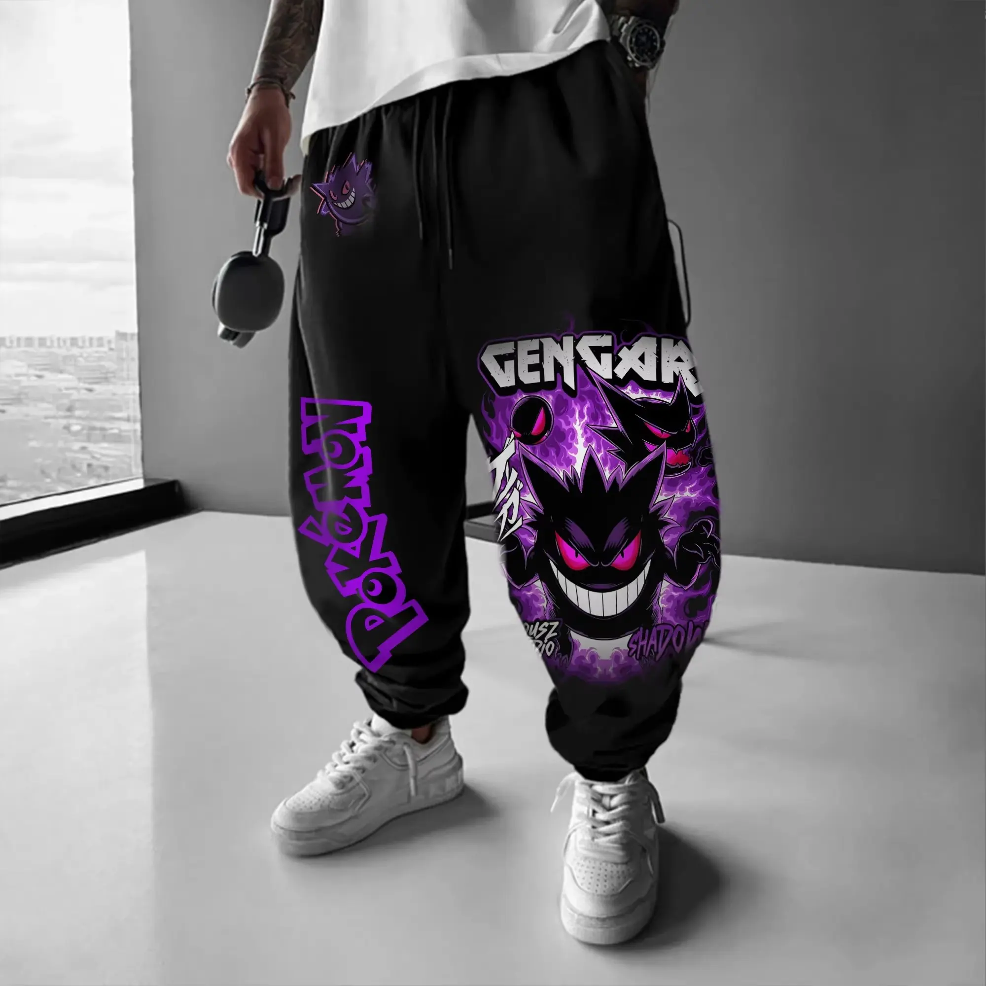 Y2K 2026 Pokemon Gengar Katoen Sweetpants Mannen Vrouwen Sport Broek Lente Zomer Streetwear Hip Hop Casual Losse Joggers Broek