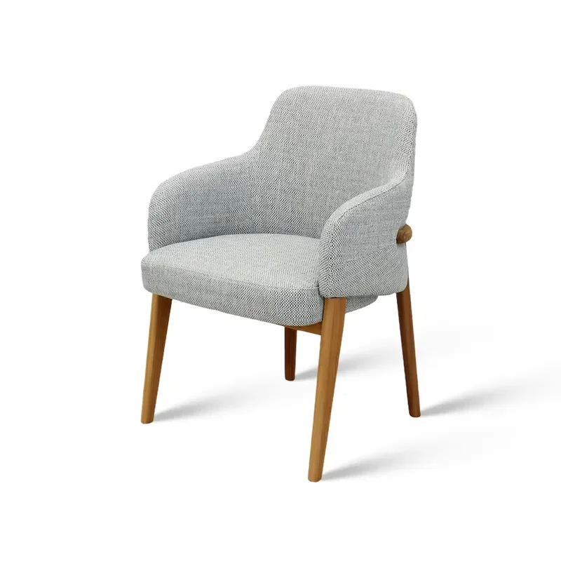 Modern Wooden Dining Chair Upholstered Seat for Cafe Restaurant Hotel Commercial Furniture Solid Wood Frame Comfortable