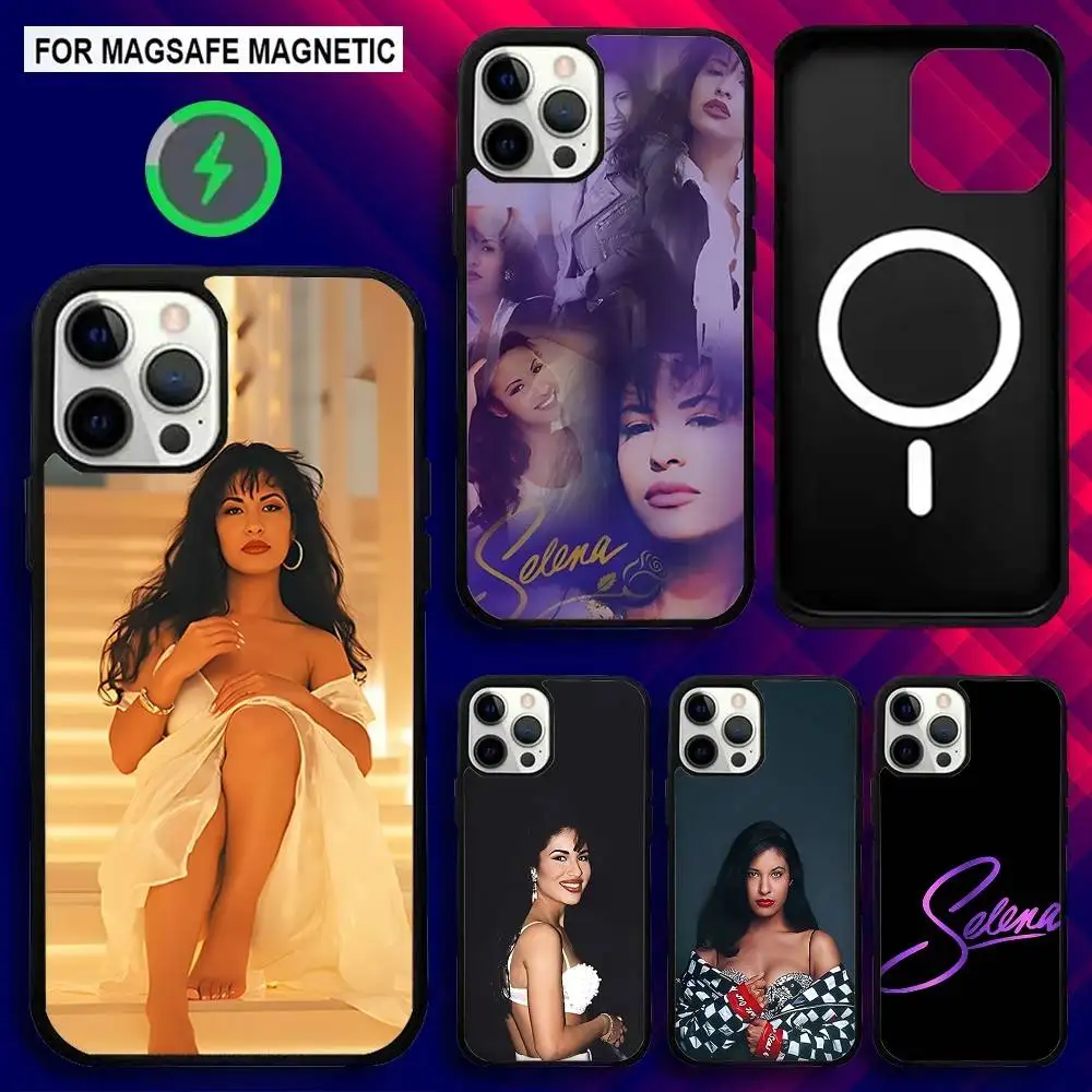 

S-Selena Quintanilla Perez Phone Case For iPhone 17,16,15,14,13,12,11,Pro,Max,Plus,Mini,SE4,E Magnetic Magsafe Wireless Charging