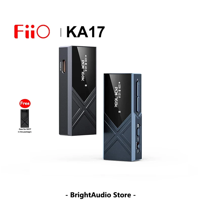 Портативный Hi-Fi декодер FiiO KA17, Hi-Res аудио, ЦАП, усилитель для настольных наушников, двойной ES9069Q, 4,4 мм, мм, для Android и iOS