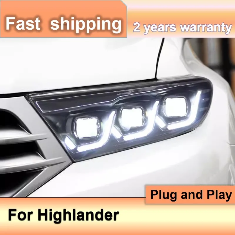 

Car Accessories for Toyota Highlander Headlamp 2012-2014 Highlander Headlamp DRL Turn Signal High Beam Projector Lens