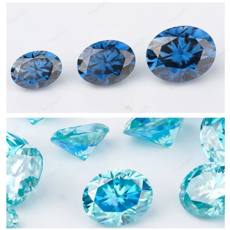 Top Moissanite Stone Oval Cut VVS1 Combination Chain Charms Beads with Certificate for Advanced Jewelry Making Materials