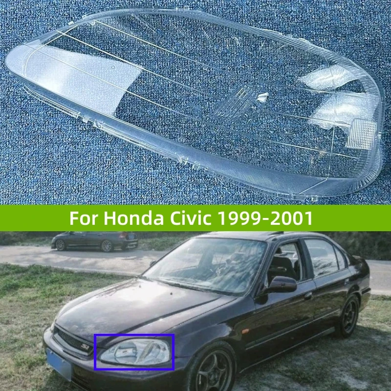 

Для Honda Civic 1999 2000 2001 автоаксессуар прозрачный материал ПК крышка фары