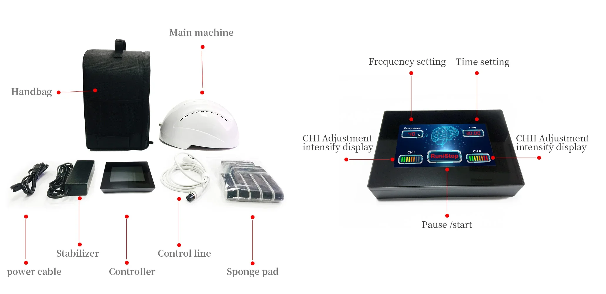 Medical Infrared light therapy helmet 810nm transcranial stroke cerebral rehabilitation physiotherapy equipment
