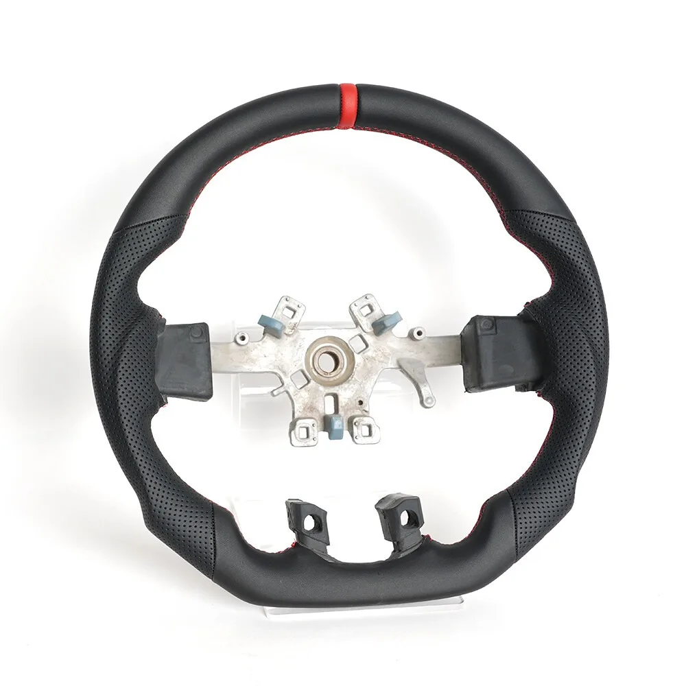 

Fit For Dodge RAM 1500 2500 3500 2012-2018 Full Leather Steering Wheel Red Center Line With Heating Function Car Accessories