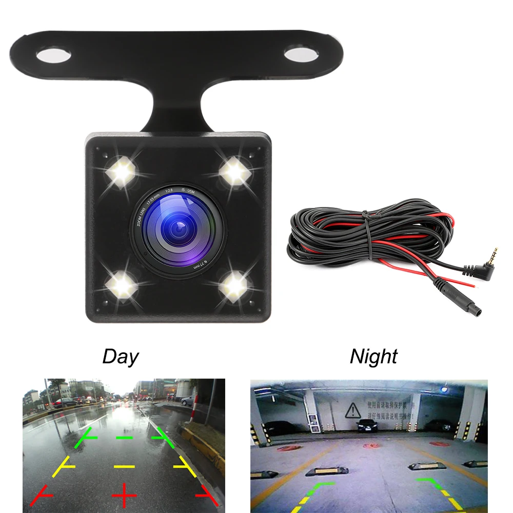 5 Pin HD Car Rear View Camera Reverse 12LED Night Vision Video Camera Wide Angle 170 Degree Parking Camera For Car Accessories