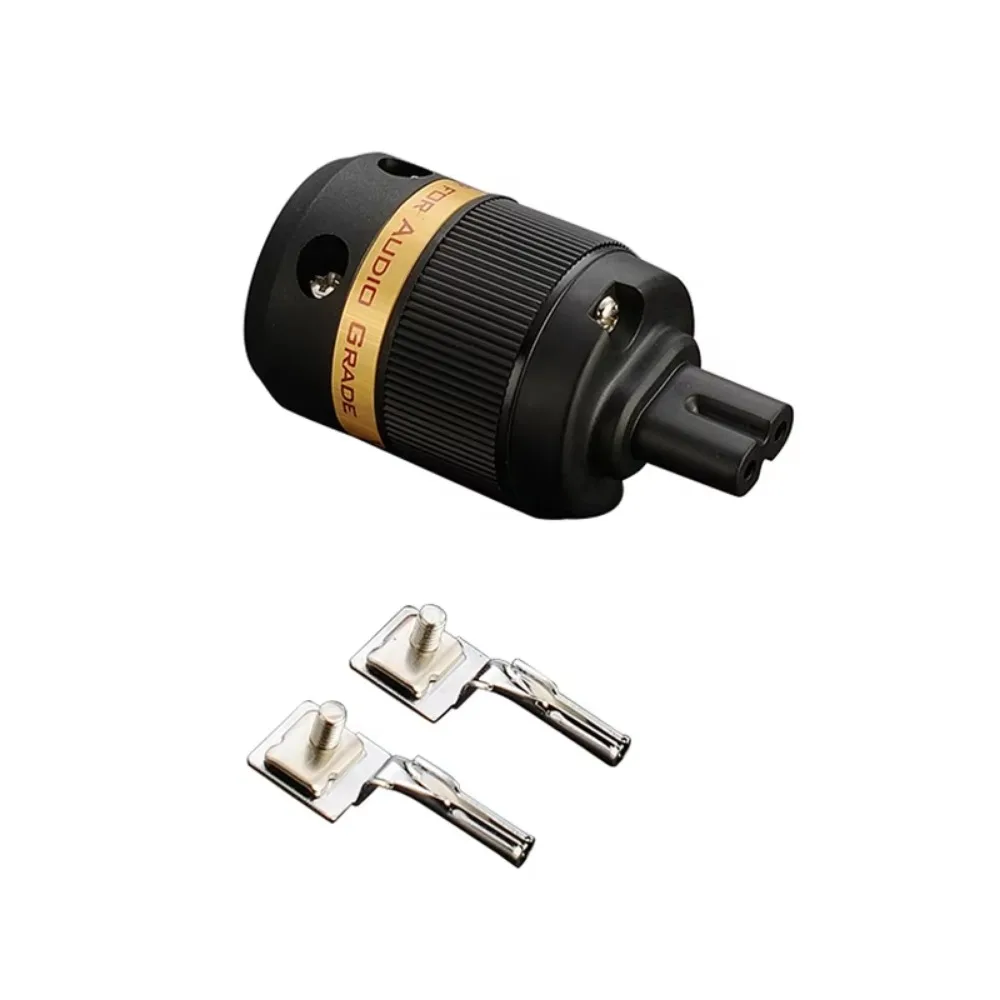 Hochleistungs-VF508R Audio, reines Kupfer, rhodiniert, Netzkabel, Abbildung 8, IEC C7-Stecker, Hifi-IEC-Stecker, IEC-Stecker