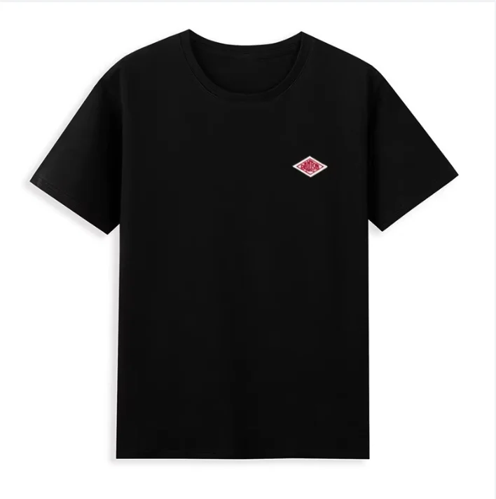 

2025 New Summer Japanese Classic Print Fashion Pure Simple Loose Short-sleeved Pure Cotton Couple T-shirts for Men and Women