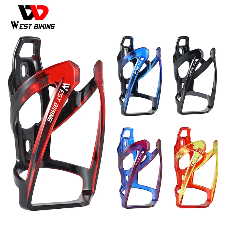 WEST Biking Bike Bottle Cages MTB Road Bicycle Water Bottle Holder Colorful Lightweight Cycling Bottle Bracket Bicycle Accessory