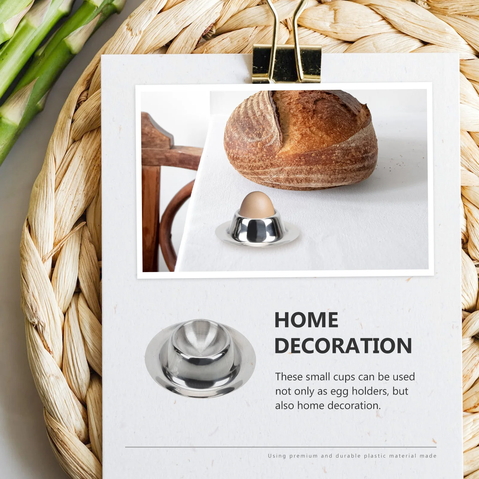 

4Pcs Household Egg Holder Stainless Steel Multi-Function Egg Stand for Boiled Eggs Storage Kitchen Dining Room Decor Essential