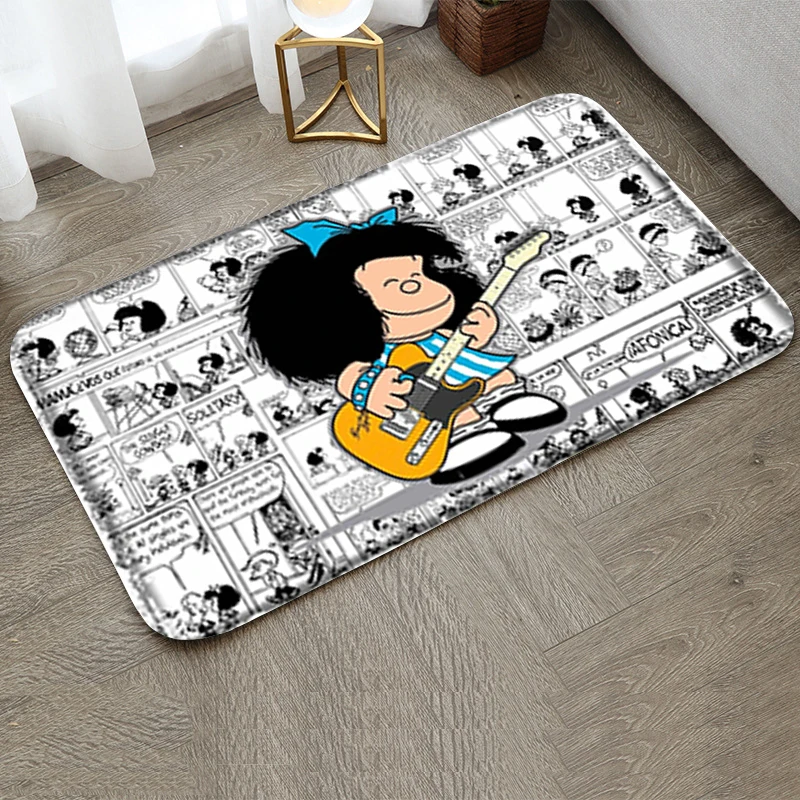 

Mafalda Foot Mat Cute Kitchen Mats for Floor Balcony Bathroom Rug Carpet Bath Room House Entrance Door Home Welcome Non-slip