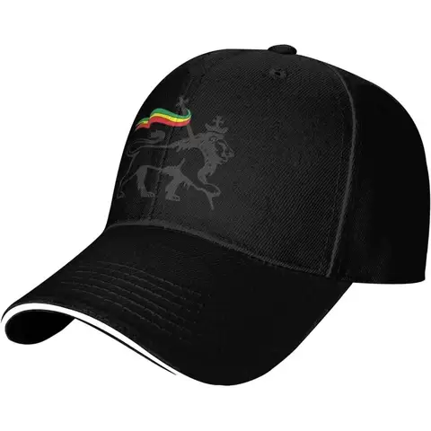 Rasta Lion of Judah Baseball Cap Polyester Adjustable Snapback Dad Hat Casual Adult