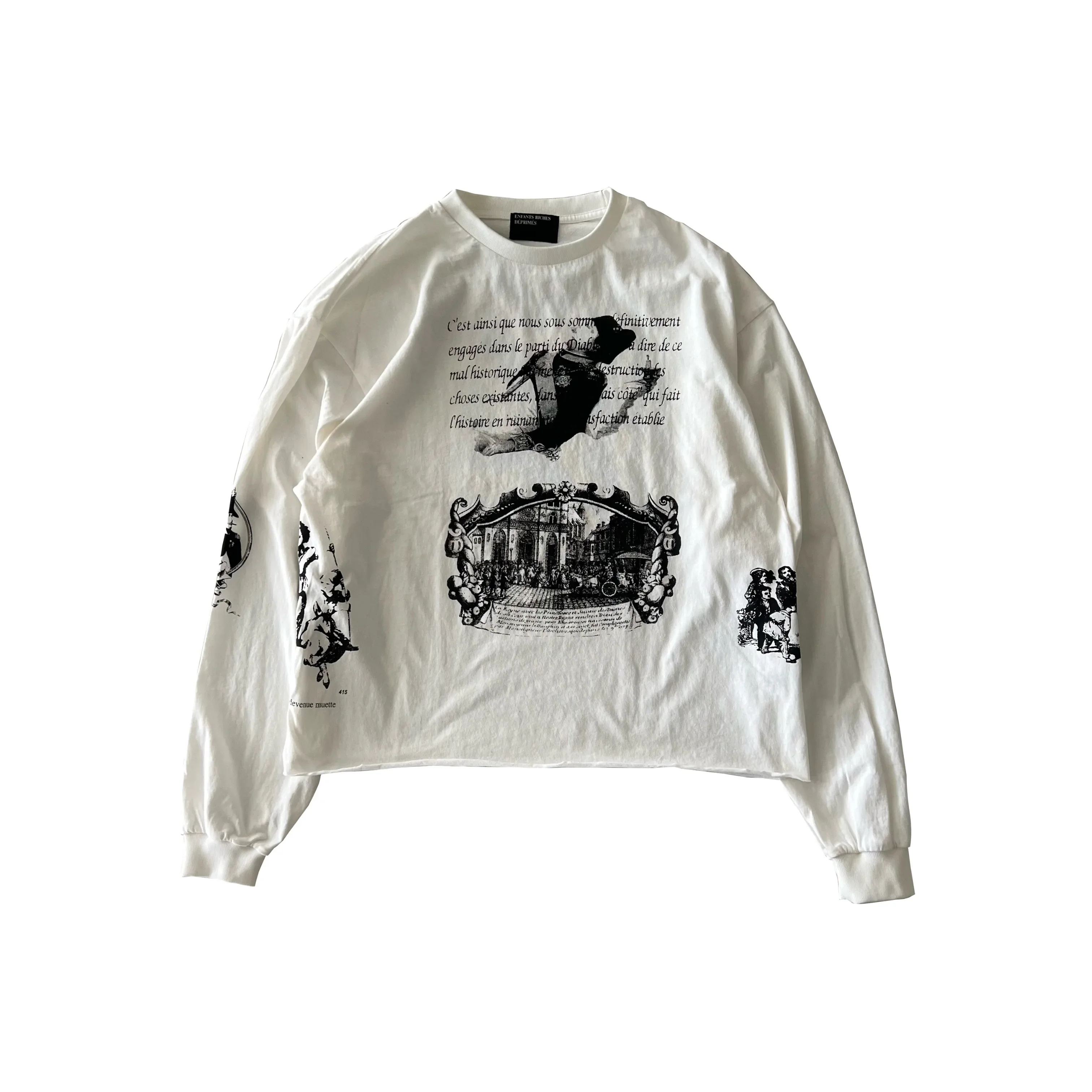 Napoleon letter carriage boxy curled T-shirt