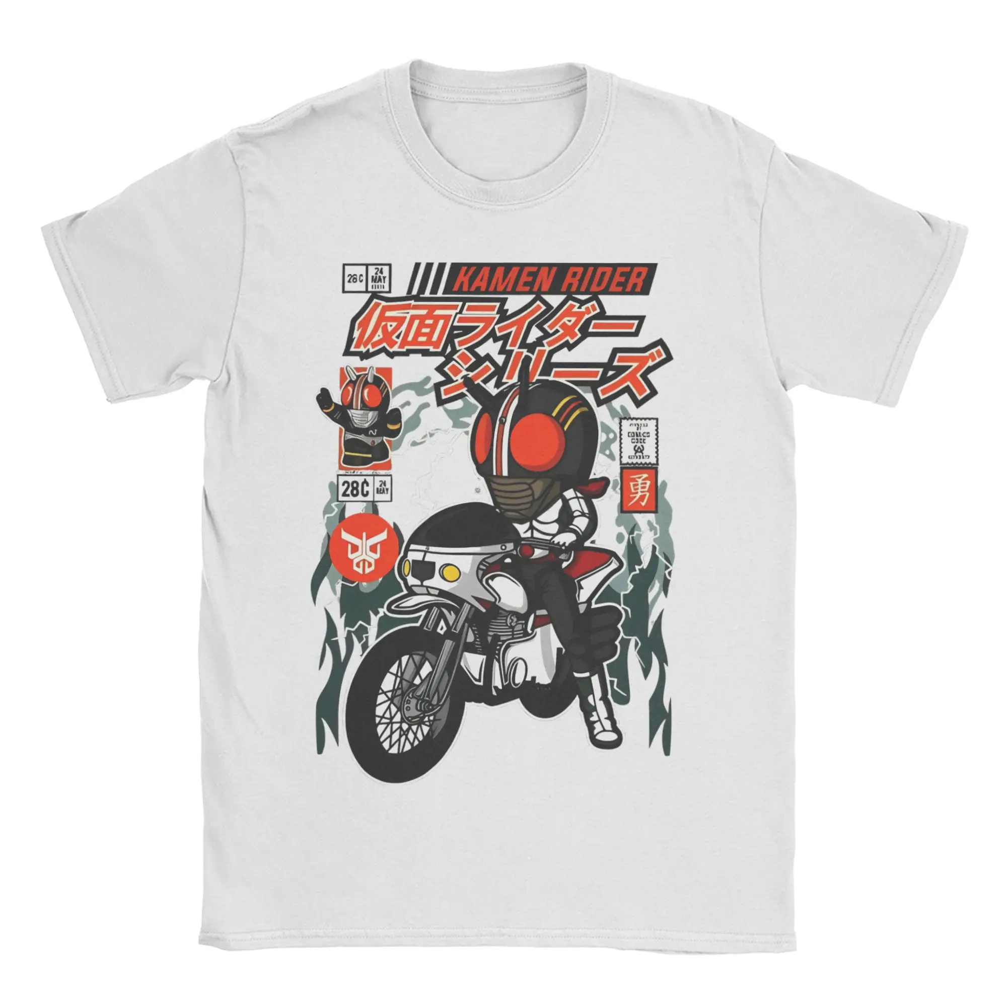 Kamen Rider Comic  T-Shirt for Men Women  Unique Cotton Tees Crew Neck Short Sleeve T Shirts New Arrival Tops