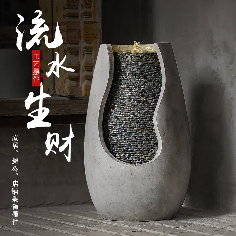 

Flowing water to make money ornaments home landscape fountain living room office desktop relocation opening decoration gifts