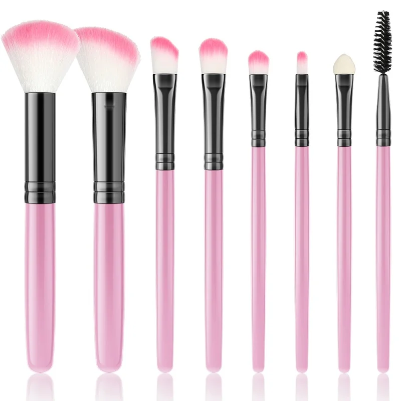 메이크업 브러쉬, 8개 여행용 메이크업 브러쉬 세트 화장품 브러쉬 파운데이션 컨실러 파우더 얼굴 눈 메이크업 브러쉬 키트