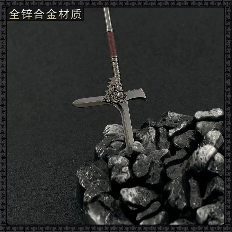 1/6 22CM Soldier Miniature Cold Weapons Divination Character Iron Halberd Spear Model Fit 12'' Action Figure In Stock