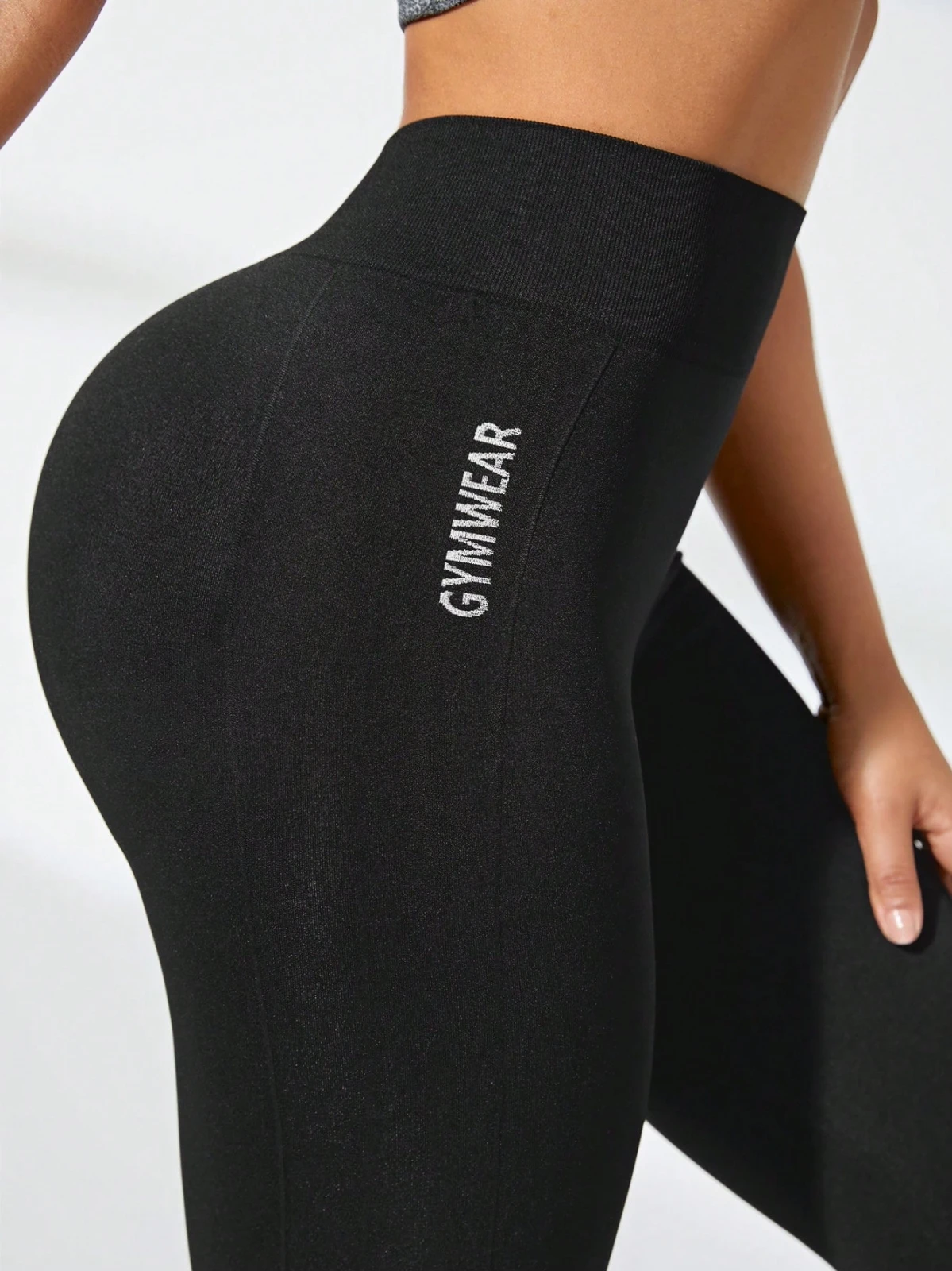 Leggings de Yoga de cintura alta para mujer, ropa de gimnasio con letras, sin costuras, elásticos, pantalones deportivos transpirables, levantamiento de glúteos