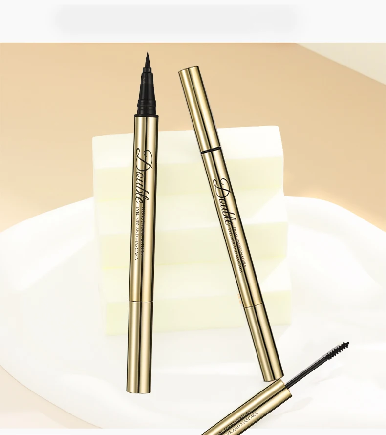 デュアルヘッド 2-in-1 立体透明スタイリング液体まつげアイライナー眉毛ペンシルスムーズ眉毛ジェル