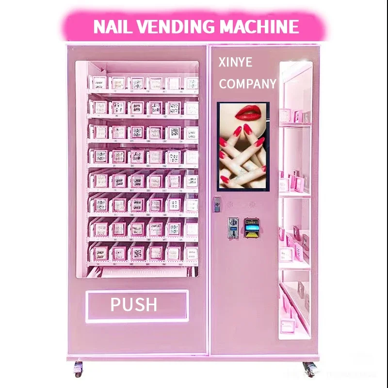 2025 Beauty Makeup Machine Vendor Machine Hair Eyelash Retail Dispenser Vending Machine for Beauty Products False Lashes