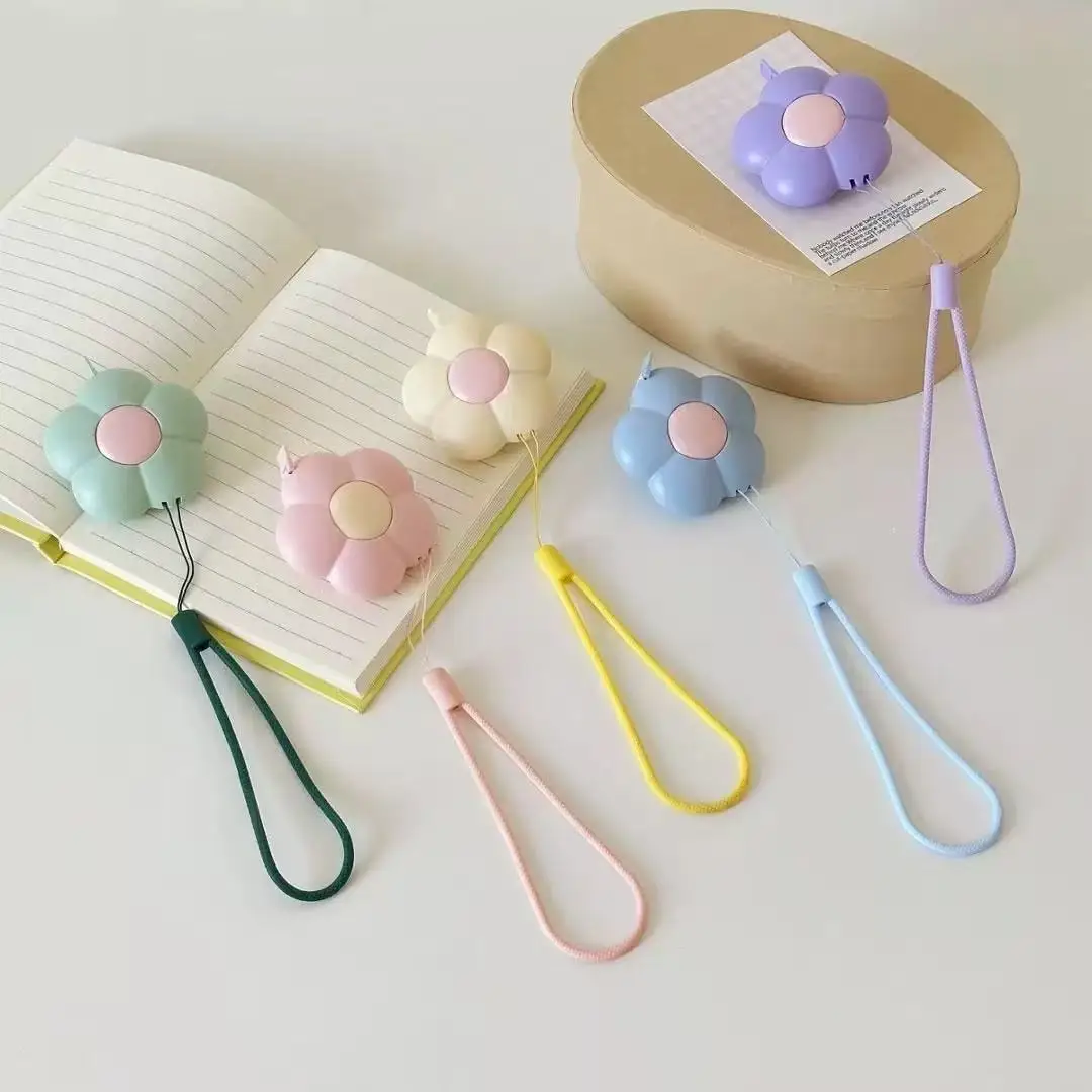 Cute Flower Mini Soft Tape Measure Random Color 1Pc 2M Retractable Measuring Tape With Lanyard, Portable Pocket Ruler for Height