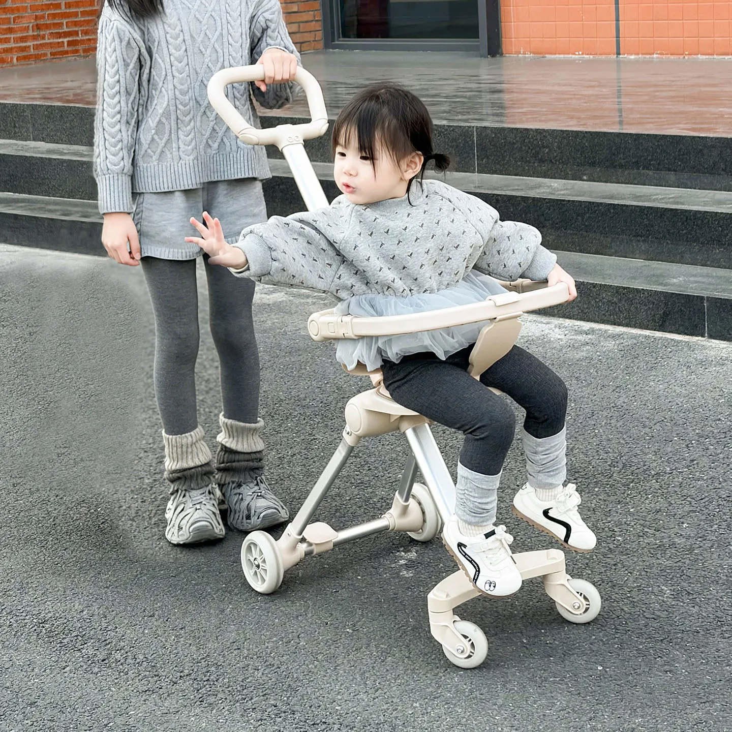Reisekoffer für Kinder zum Fahren und Gehen, Babykoffer, auf dem das Baby mitfahren kann, 20-Zoll faltbarer Kinderwagen – Detail 5