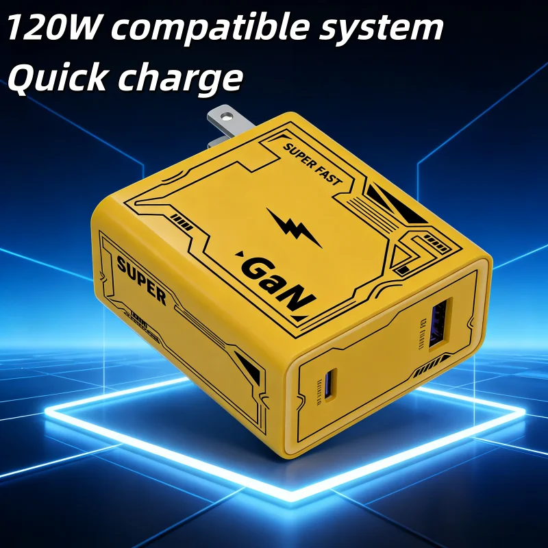 

1pc Single Fast Charging Adapter Supports PD Protocol, Usb+Type-C Dual Port Fast Charging, 3.0 Multi Protocol Charging Adapter,