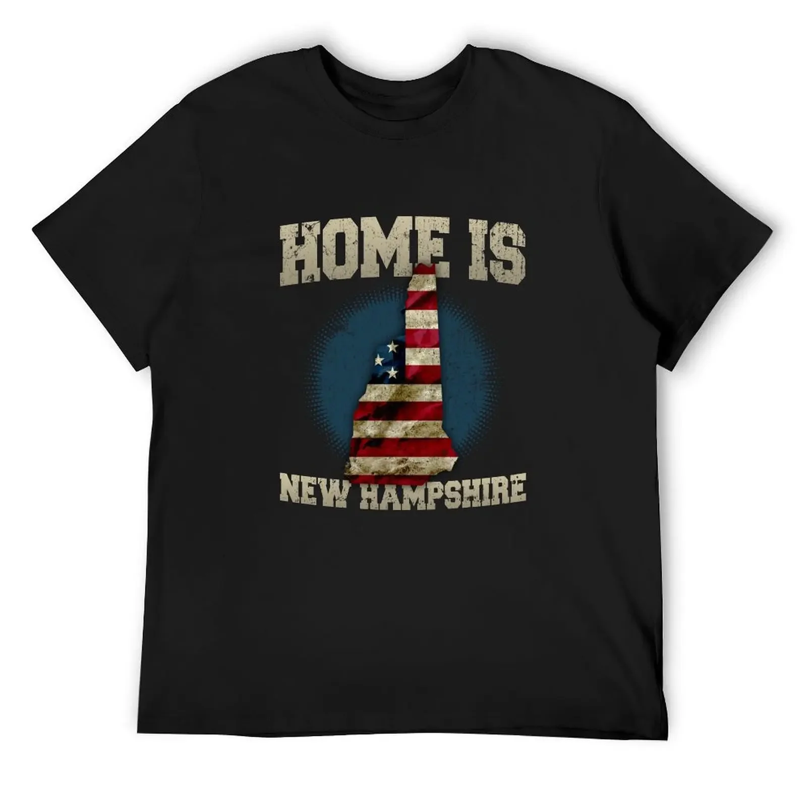 

Home is New Hampshire USA US map gift unique fans Proud Strong Support T-Shirt blanks korean fashion mens t shirt