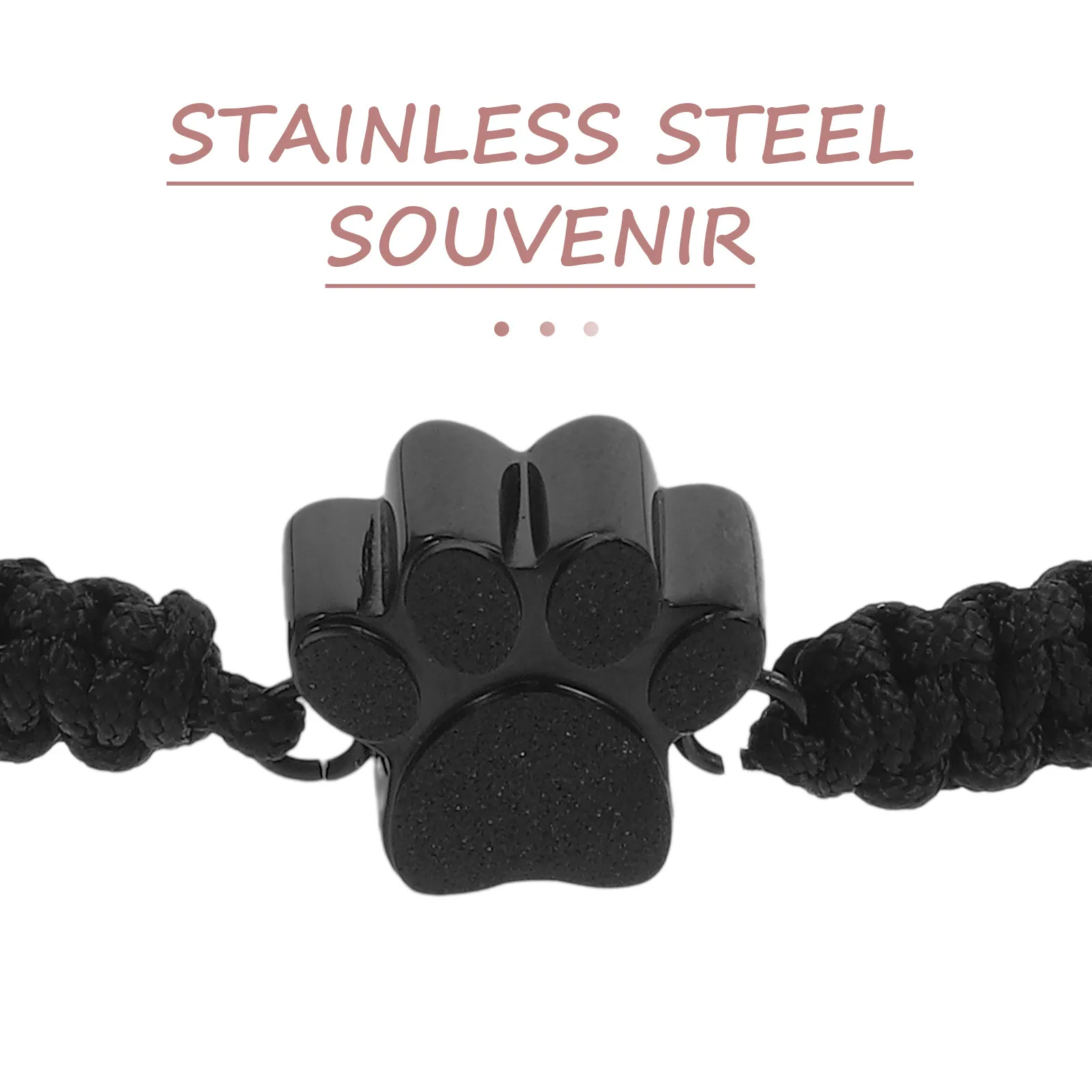 Braided Cat Bracelet Jewelry Cremation for Men Adjustable Urns Ashes Bracelets Bangles