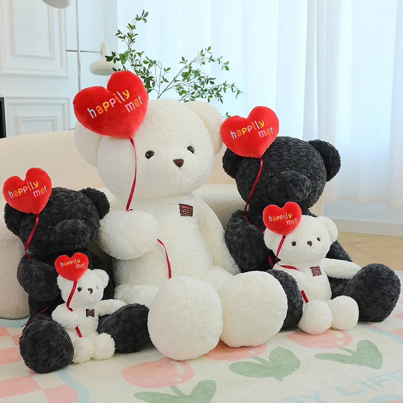 38/55/75cm Cartoon Teddy Bear Holding Love heart Confession Stuffed Soft Animals Little Bears Plush Toys for Girlfriends Gifts