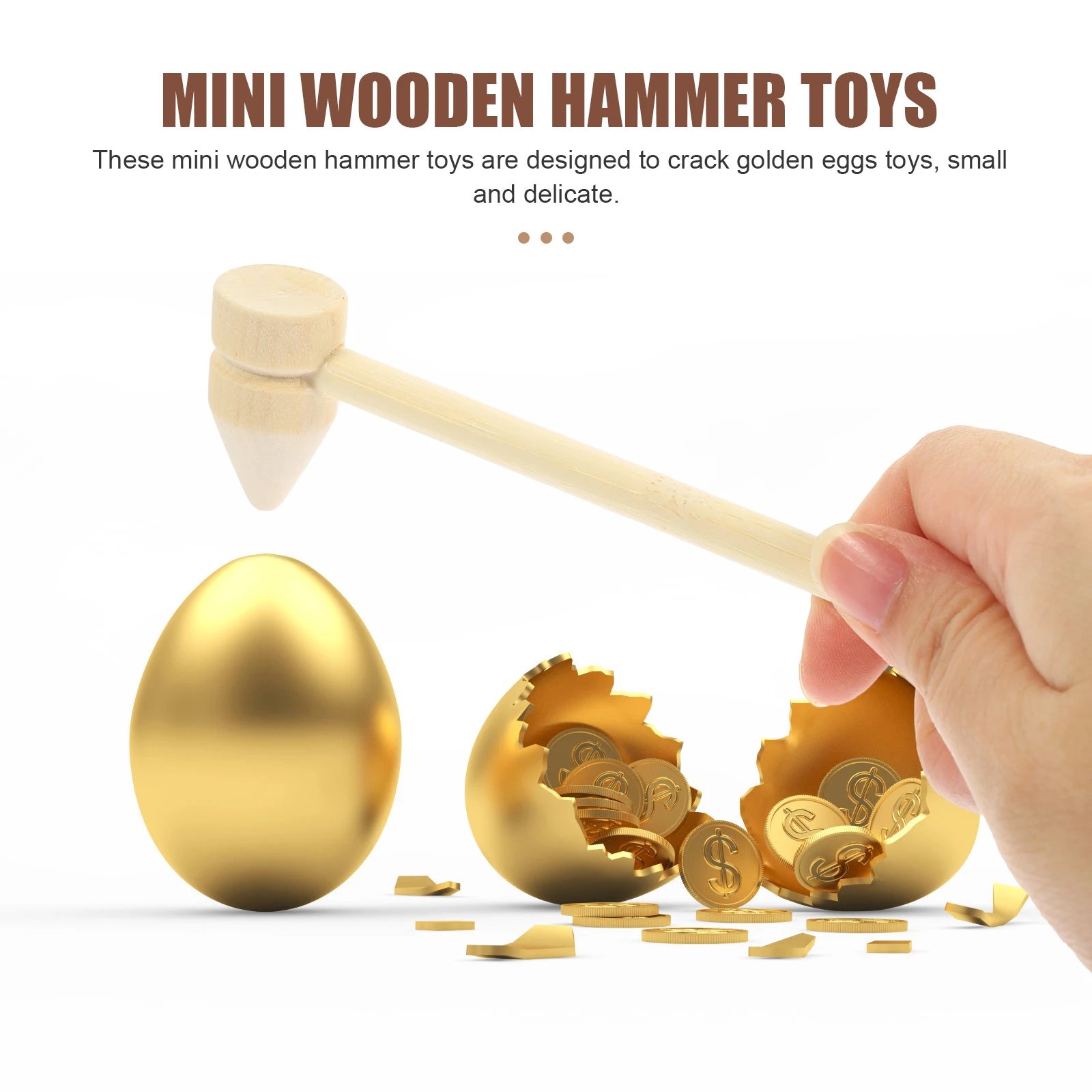 

15pcs Children Mini Mallets Funny Kids Plaything Wooden Hammer For Toddler Kids Wooden Hammer Mini Wood Mallets Cracking