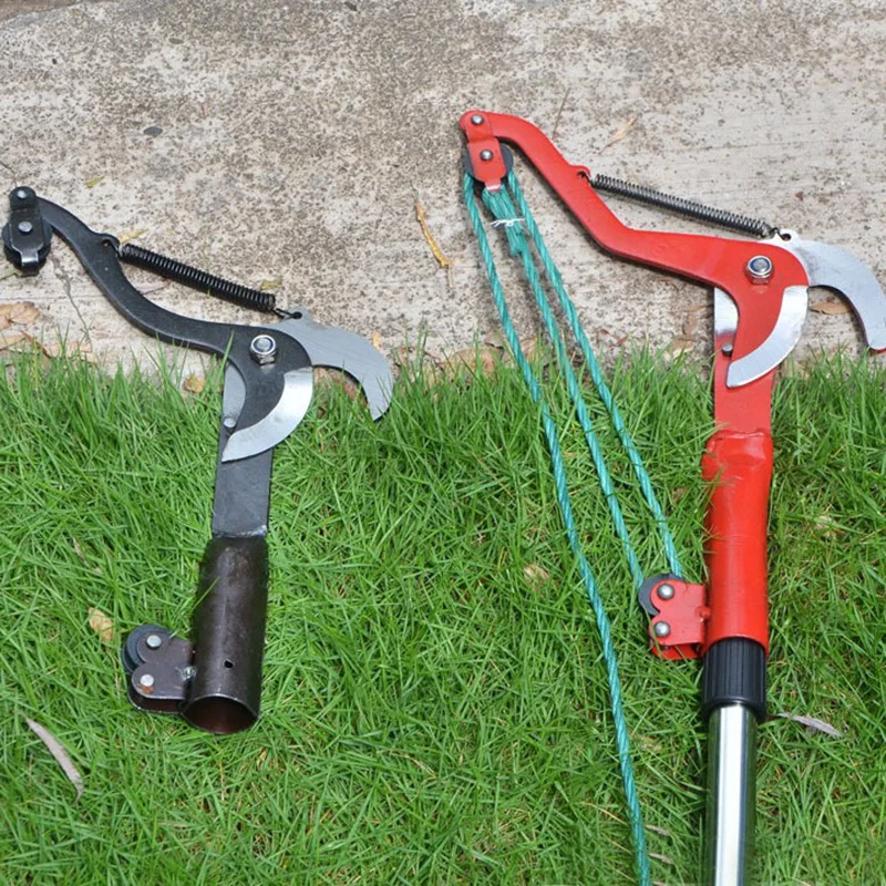 1PC High-Altitude Extension Lopper Branch Scissors Extendable Fruit Tree Pruning Saw Cutter Garden Trimmer Tool With Rope