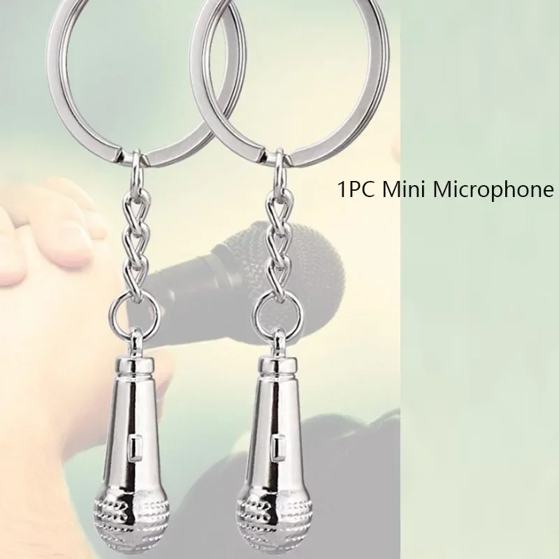 Creative Microphone Keychain Mini Simulation Small Microphone Actor Souvenirs Program Performance