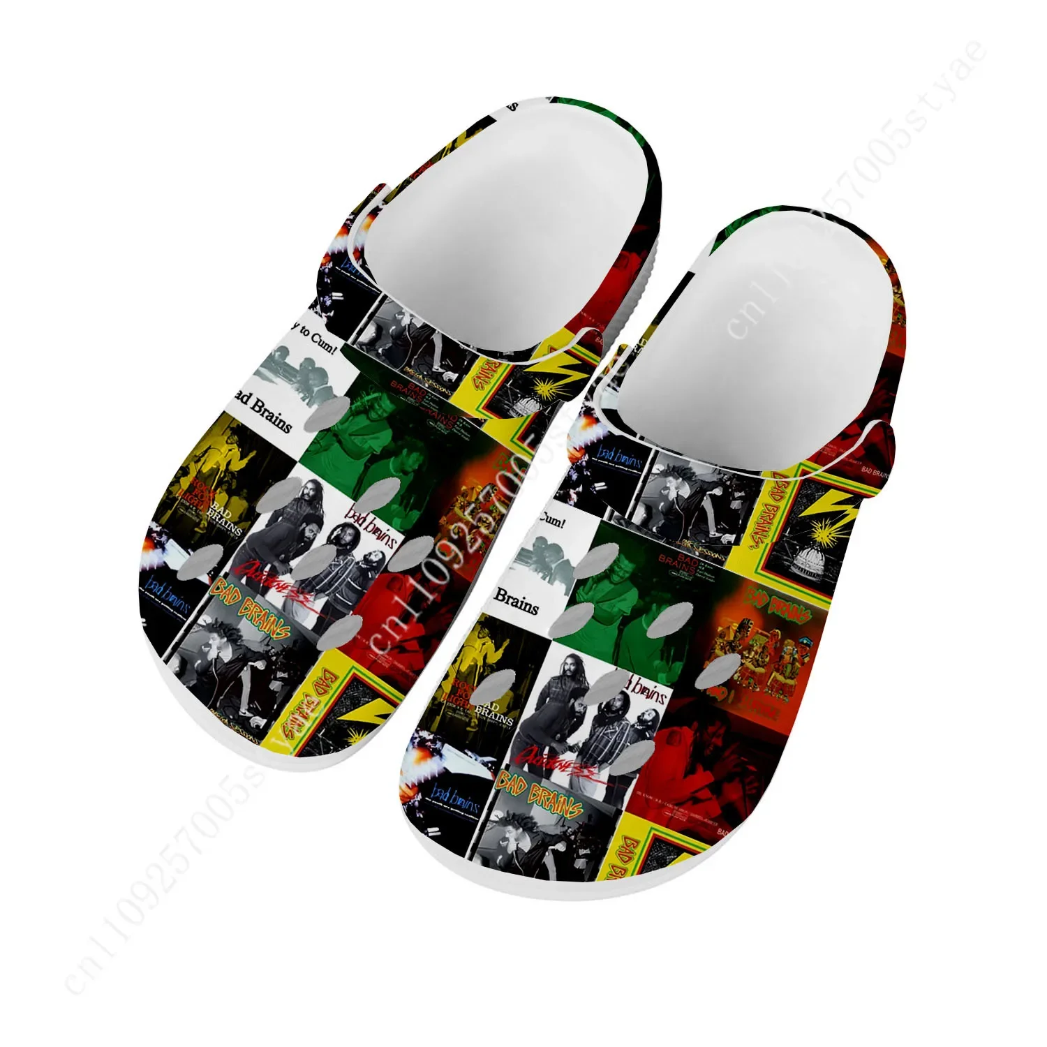 Bad Brains Sandals Mens Women Water Shoes Home Garden Clogs Custom Made Beach Bath Breathable Hole Slippers - view 2