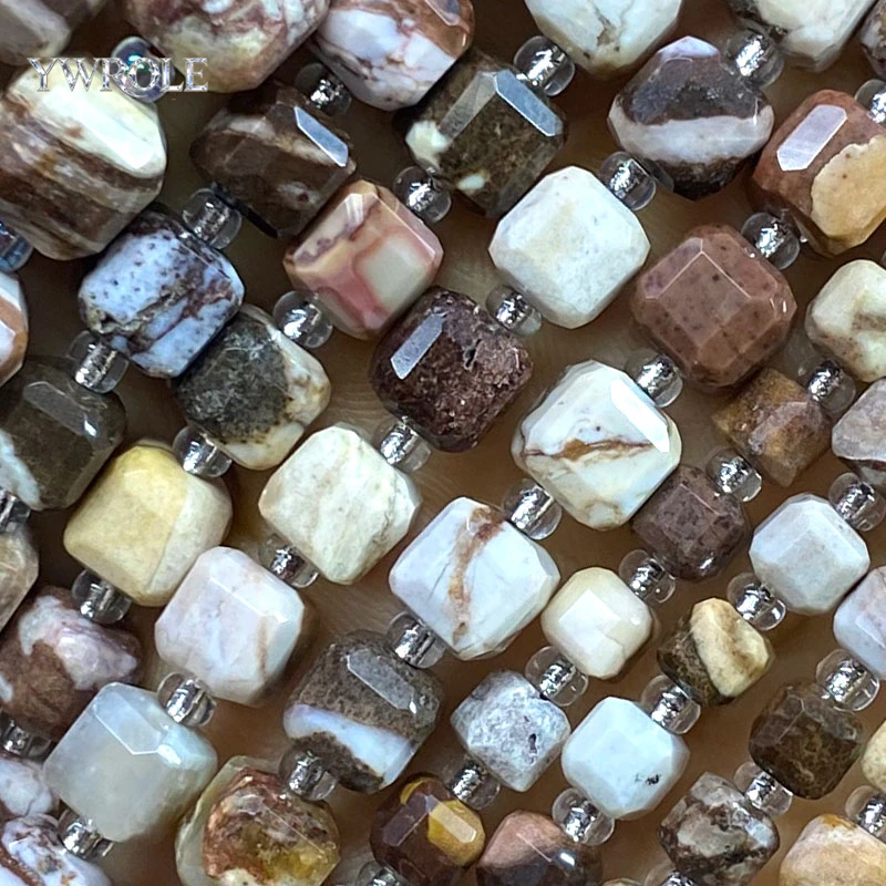 5 6 8mm Cube Natural Stone Zebra Jasper Loose Spacer Beads for Jewelry Making Diy Earrings Bracelets Charms Accessories 15''