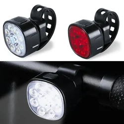 Luz delantera para bicicleta con carga USB, luz trasera de advertencia para bicicleta, faro trasero impermeable, linterna, luz Led para ciclismo